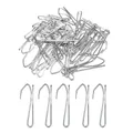 Produktbild: SUNFUA 50 Stück Metall Gardinenhaken Vorhang Haken Pins, Vorhanghaken für Fen...