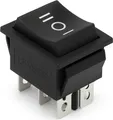 Produktbild: Wippenschalter 2-polig (6 Pin) EIN-AUS-EIN 16A 250V Wechselschalter