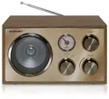 Produktbild: BLAUPUNKT RXN 180, Küchenradio, Digitalradio mit Bluetooth, UKW Radio, tragbares Küchenradio, Retro Design, Netzbetrieb, LCD Display, hochwertiger Klang - Messing