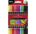Produktbild: Faber-Castell Fineliner Fasermaler Dick und Dünn Neonfarben 10er-Etui 151109