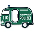 Produktbild: LANOLU Lustiger Flaschenöffner POLIZEI AUFMACHEN, Geschenke für Polizisten und Polizei-Fans, Polizei Geschenke, Witziger Bieröffner