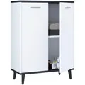Produktbild: Mid.you Kommode, Anthrazit, Weiß, Holzwerkstoff, 1 Fächer, 60x81x28 cm, stehend, Wohnzimmer, Kommoden & Sideboards, Kommoden