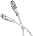 Produktbild: GOOBAY 74521 - Sync- & Ladekabel, USB-C -> Lightning, 60 W, 3.0 m, Textil, weiß