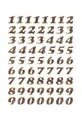 Produktbild: HERMA Zahlen-Sticker 0-9, Prismaticfolie gold glitzernd