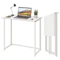 Produktbild: Dripex Faltbar Tisch Kleiner Schreibtisch klappbar 80 x 45 cm Keine Montage Computertisch Platzsparender Tisch für Homeoffice Arbeitszimmer PC (Weiß)