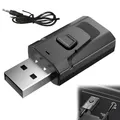 Produktbild: USB Bluetooth Sender Audio TV Adapter, 2-in-1 Bluetooth Sender Empfänger mit Klinke 3,5 für TV/PC/Auto/Lautsprecher/Kopfhörer/Heimstereo