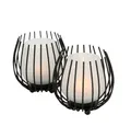 Produktbild: BOLTZE Windlicht Laval (Set, 2 St), aus Eisen, Schwarz, Rund, 12 x 12 cm