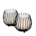 Produktbild: BOLTZE Windlicht Laval 2er Set Eisen Schwarz Rund 12 x 12 cm