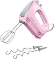 Produktbild: Bosch Handmixer MFQ2210K | 375 Watt | 4 Geschwindigkeiten & Turbostufe | Edelstahl Knethaken | gentle pink/grau