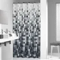 Produktbild: Sealskin Textil Duschvorhang Pixel, schwarz/weiß, B x H: 180 cm x 200 cm