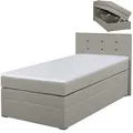 Produktbild: Boxspringbett - beige - H3 - 90x200 cm Doppelbett Polsterbett Gästebett