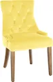 Produktbild: CLP Esszimmerstuhl Aberdeen Samt mit Gestell aus Kautschukholz und Sitzhöhe von 50 cm,gelb antik-hell