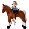Produktbild: TE-Trend Pferd, 70 cm – Das perfekte Reitpferd für Kinder mit Sattel, Zaumzeug und Steigbügeln. EIN traumhaftes Geschenk für Pferdefreunde! Das ideale Spielzeug für glückliche Mädchen, Hellbraun
