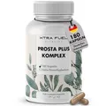Produktbild: Prosta Plus Komplex - 180 Prostata Kapseln hochdosiert - einzigartige Formel aus Kürbiskern-, Sägepalmen-, Brennnesselwurzelextrakt mit Zink, Vitamin E & Selen - geprüfte Prostata Komplex Kapseln