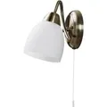 Produktbild: Lindby Wandleuchte Wandlampe Innen Mael 9620761 Retro Vintage Antik in Bronze aus Glas 1-flammig E14 Wohnzimmerleuchte