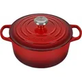 Produktbild: Le Creuset Signature 24 cm Bräter kirschrot Gusseisen 4,2 L Antihaftbeschichtung