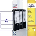 Produktbild: AVERY ZWECKFORM L6061-25 Ordner 59 x 192 mm, breite (kurz), 30 Bogen/120 Etiketten, weiß