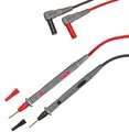 Produktbild: PeakTech 1 Paar flexible Multimeter Messleitungen 120 cm, 4mm Prüfleitungen, 1000 V AC/DC ; 10A ; CAT III / IV, 1 Stück, TKS-8, Rot, Grau