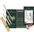 Produktbild: Faber-Castell 119065 Castell 9000 Bleistift 8B - 2H, 12er Pack (12 Stück) Basissortiment 8b - 2h, Graphit-Kunst-Set