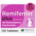 Produktbild: Remifemin plus Johanniskraut 100 Tabletten - Medikament für Wechseljahre - bei starken & betont seelischen Wechseljahresbeschwerden - hormonfrei - pflanzliches Arzneimittel