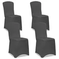 Produktbild: DeubaXXL DE Stuhlhusse 4er-Set Anthrazit 109967