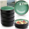 Produktbild: Sänger Greenwich | Steingut Müslischalen Bowl Schüssel 6 teilig, Schüssel Set 6 Personen, Schale spülmaschinen- mikrowellen- kratzfest, Dessertschalen, Schüsseln grün 550 ml | VALUE COLLECTION