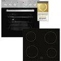 Produktbild: Exquisit EHE 146-2.1-Set Einbau-Herd Glaskeramikkochfeld | Ober-/Unterhitze | Inox