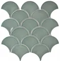 Produktbild: Mosaik Fliese Keramik Fächer petrol glänzend Fliese WC Badfliese MOS13-FS18_f  .
