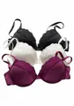 Produktbild: petite fleur Push-up-BH (Packung, 3 Stück) mit Bügel im attraktiven Multipack, Dessous