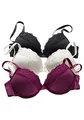 Produktbild: PETITE FLEUR Damen Push-up-BH Jacquardspitze, herausnehmbare Kissen, Microtouch, verstellbare Träger & Rückenverschluss - Romantik pur