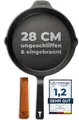 Produktbild: Tecor Grillpfanne Induktion - Gusseisenpfanne ungeschliffen - versch. Größen - Antihaft, Gusseisen (Cast iron pan induction)