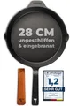 Produktbild: TECOR Gusseisenpfanne 28 cm – ungeschliffen, induktionstauglich & langlebig