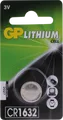 Produktbild: CR 1632 GP - Lithium-Knopfzelle, 3 V, 140 mAh, 16,0x3,2 mm
