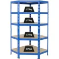 Produktbild: PROREGAL Eckregal Tiger HxBxT 180 x 90 x 45  cm Fachlast 175 kg Blau