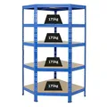 Produktbild: PROREGAL Eckregal Tiger Blau HxBxT 180x90x45 cm Fachlast 175kg Schwerlastregal Kellerregal Lagerregal Metallregal Steckregal…