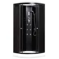 Produktbild: BLACK Hydromassagekabine 80x80x220cm /4 mm mit Duschwanne, OVIEDO