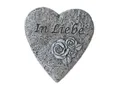 Produktbild: Bambelaa Grabschmuck Grabdeko Herz Inschrift „In Liebe“ Steinharz Friedhof