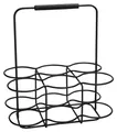 Produktbild: Justinus Flaschenträger - Schwarz matt - Edelstahl - 30 x 21 cm - für 6 Flaschen
