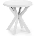Produktbild: Kunststoff Gartentisch rund weiß - 70 cm - Campingtisch im klassischen Design