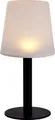 Produktbild: Solar LED Tischlampe in warmweiß - ca. Ø 15 cm x 31 cm - weiß / schwarz