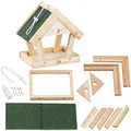Produktbild: Royal Gardineer Vogelfutterhaus: Vogel-Futterhaus-Bausatz aus Echtholz, zum Aufhängen, 13-teilig (Vogelfutterhaus Bausatz, zum Hängen, Futterautomat)