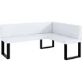 Produktbild: Meblini Eckbank, Weiß, Leder, L-Form, 168x128 cm, Esszimmer, Bänke, Eckbänke