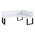 Produktbild: MEBLINI Eckbank für Esszimmer - Küchenbank - Essecke - Sitzecke Küche - Toni - U-Beine 128x168x87cm Rechts - Weiß Kunstleder