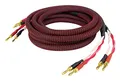 Produktbild: Dynavox Perfect Sound Lautsprecherkabel, Paar, Flexibles High-End Lautspecher-Kabel mit hochwertigen Bananensteckern, konfektioniert, Farbe schwarz/rot, Länge 2 m