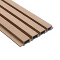 Produktbild: Home Deluxe - WPC Fassadenverkleidung DUVAR - Farbe: Teak, Größe: 2 m² ca. 190 x 21,9 x 2,6 cm, inkl.Montagematerial I Fassadenpaneele Fassadenprofile Hausverkleidung