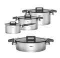 Produktbild: WOLL MADE IN GERMANY Topf-Set Woll Concept 4tlg. Topfset, Induktion, Edelstahl 18/10 (Set, 4-tlg., Kochtopf Ø 20cm + Ø 24cm + Stieltopf Ø 18cm + Bratentopf Ø 28cm), Induktionsgeeignet