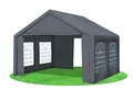 Produktbild: Stabilezelte Partyzelt 4x4 Classic Premium PVC 400 g/m² wasserdicht inkl. Seiten Festzelt Gartenzelt Grau