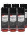 Produktbild: KUNSTSTOFFLACK SPRAY Schwarz 6x 400ml Stoßstangenlack  Kunststoff Farbe schwarz