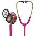 Produktbild: 3M Littmann Classic III Stethoskop zur Überwachung, 5806, regenbogenfarbenes Bruststück, himbeerroter Schlauch, 69 cm