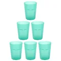Produktbild: Engelland - 6 x Plastikbecher, Trinkbecher, Hell-Grün, Frostoptik, 250 ml, mit Eichstrich, bruchfest, stapelbar, Mehrweg, Kunststoff, wiederverwendbar, Party-Becher, Trink-Glas